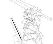 Coloriage Asta au combat
