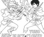 Coloriage Asta et Yuno de Black Clover