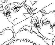 Coloriage Asta et Yuno de l'anime Black Clover