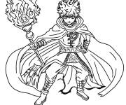 Coloriage Asta pr&ecirc;t pour le combat