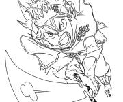Coloriage Attaque d'&eacute;p&eacute;e de Black Clover