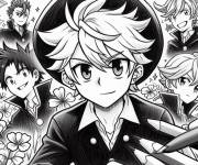 Coloriage Black Clover magique