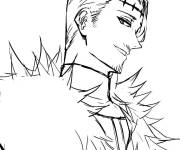 Coloriage Chevalier de Black Clover dessin&eacute; &agrave; la main