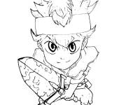 Coloriage Chibi Asta d&eacute;termin&eacute;