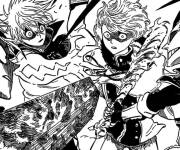 Coloriage Combat de Black Clover