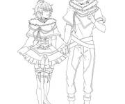 Coloriage Deux amis de Black Clover