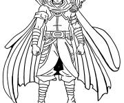 Coloriage Figure Agrippa de l'anime Black Clover