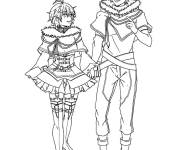 Coloriage Gar&ccedil;on et fille de Black Clover