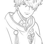 Coloriage Gauche Adlai de Black Clover