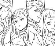 Coloriage H&eacute;ros anime Black Clover