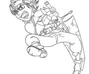 Coloriage et dessins gratuit H&eacute;ros de Black Clover en action à imprimer