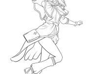 Coloriage Noelle Silva en attaquant