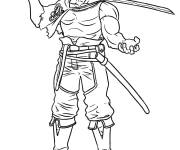 Coloriage Personnage de Black Clover tenant son &eacute;p&eacute;e