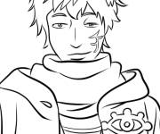 Coloriage Raia en noir et blanc