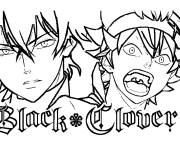 Coloriage Tr&egrave;fle noir de Black Clover