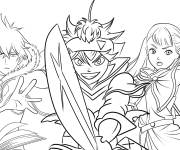 Coloriage Trois membres de Black Clover