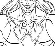 Coloriage Vetto de Black Clover en noir et blanc