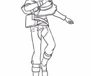 Coloriage Yuno de Tr&egrave;fle noir