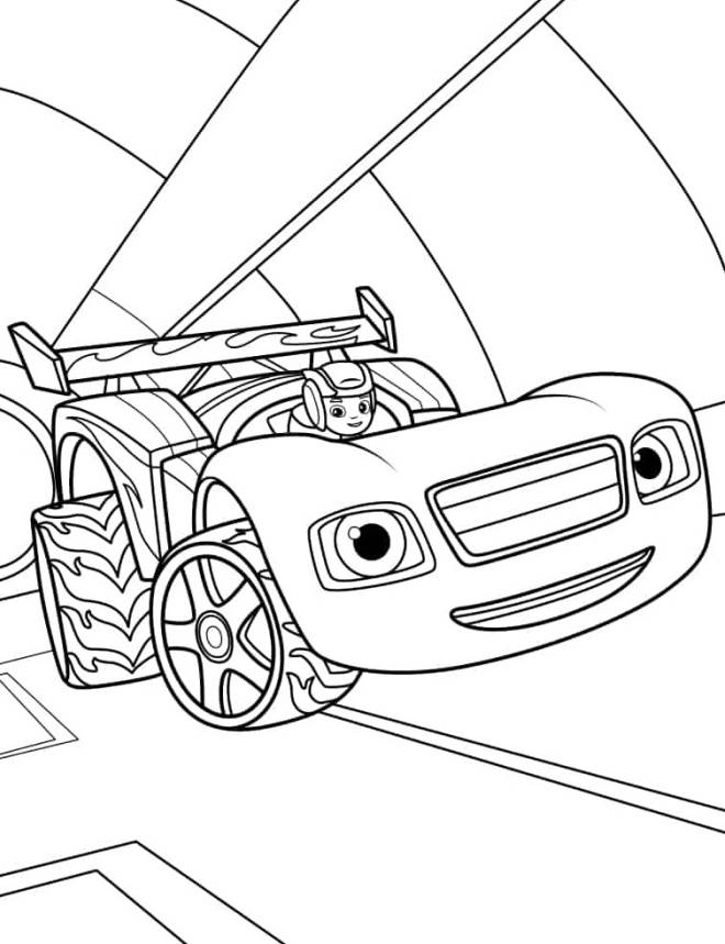 Coloriage blaze et les monsters machines gratuit imprimer