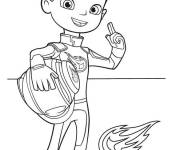 Coloriage AJ Pilote de Blaze victorieux