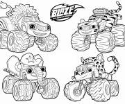 Coloriage Blaze et les Monster machines animaux