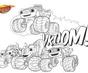 Coloriage Blaze et les Monster Machines course