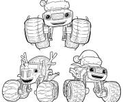 Coloriage Blaze et les Monster Machines pour Noel