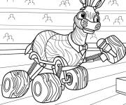 Coloriage Burt Monster machine en noir et blanc