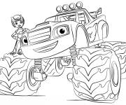Coloriage Camion Blaze Monsters