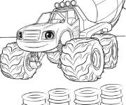 Coloriage et dessins gratuit Camion monstre bétonnière à imprimer