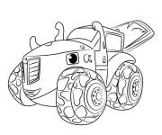 Coloriage Camion Zeg l'ami de Blaze