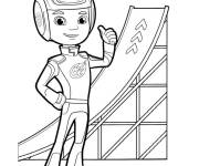 Coloriage Le pilote AJ confiant