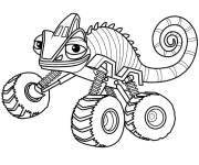 Coloriage L&eacute;zard de Monster machines animal Island