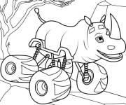 Coloriage Nelson Rhinoc&eacute;ros Machine