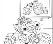Coloriage Pi&eacute;destal de Blaze