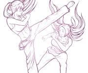 Coloriage Art martial de Capoeira de Bleach