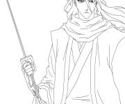 Coloriage Bleach manga en noir et blanc