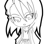 Coloriage Chibi Byakuya Kuchiki pour enfant