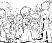 Coloriage Chibi personnages Bleach