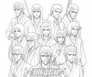 Coloriage Collection de personnages de manga bleach