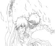 Coloriage Combat dans Bleach