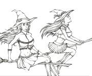 Coloriage Deux sorci&egrave;res de Bleach