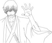 Coloriage et dessins gratuit Gin Ichimaru te saluant à imprimer