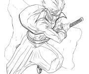 Coloriage Grimmjow Jaegerjaquez en attaquant