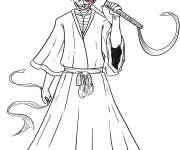 Coloriage Ichigo avec son &eacute;p&eacute;e