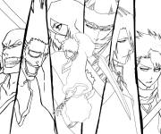 Coloriage Illustration des personnages de la manga Bleach