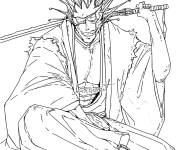 Coloriage Kenpachi Zaraki se repose