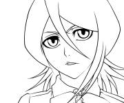 Coloriage Kuchiki Rukia de Bleach manga