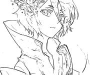 Coloriage Kuchiki Rukia r&eacute;aliste de Bleach