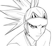 Coloriage Le regard s&eacute;rieux de Renji abarai